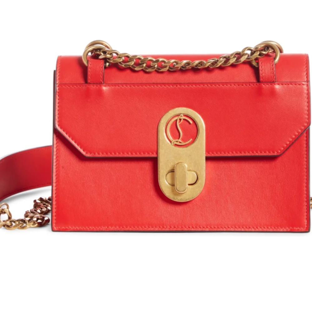 New Authentic CHRISTIAN LOUBOUTIN Large Elisa Calfskin bag